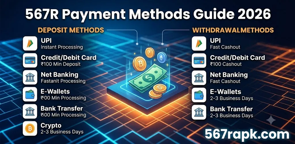 567R Payment Methods Guide 2026: Complete Deposit & Withdrawal Options Explained