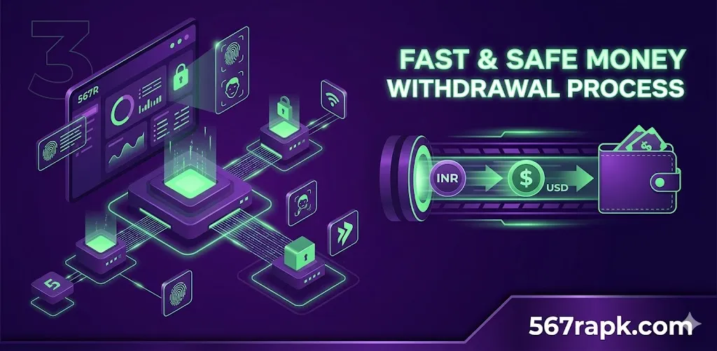 567R app wallet withdrawal and payment verification process